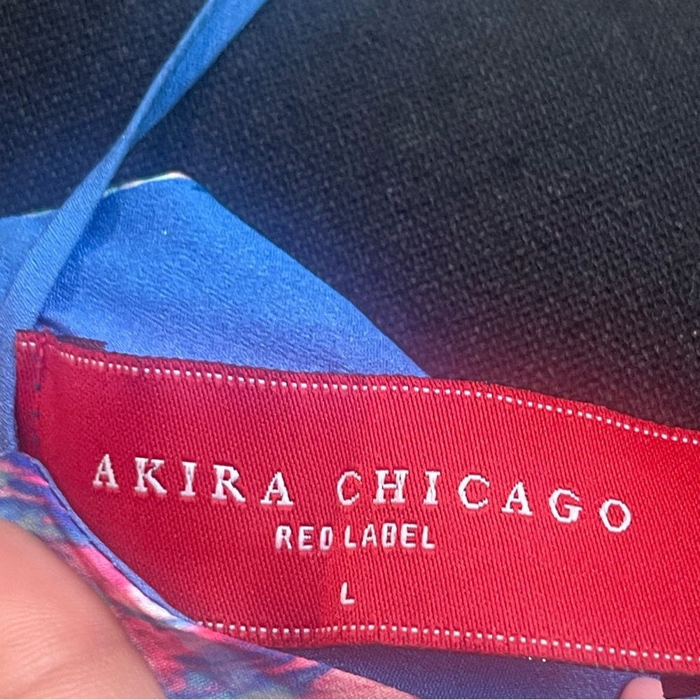 AKIRA MULTICOLOR ASSYMETRICAL DRESS - Picture 6 of 6
